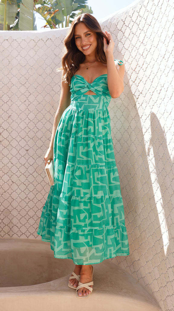 Suspenders Tube Top Floral Print Slit Maxi