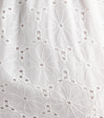 Effortless Eyelet Bubble Hem Mini Dress