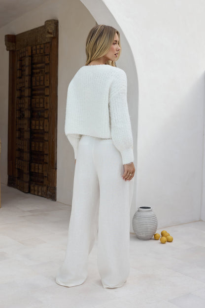 Ice Queen Knit Cardigan White