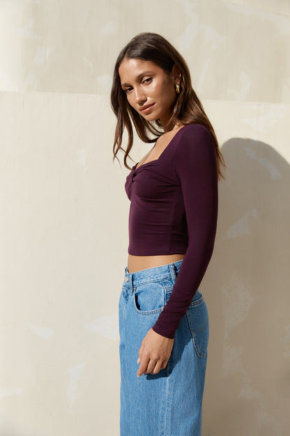 Roam Free Forever Long Sleeve Top Purple