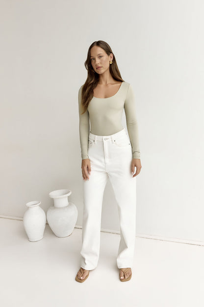 BASE Second Skin Long Sleeve Bodysuit Sage