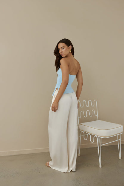 Luna Loves Strapless Top Blue