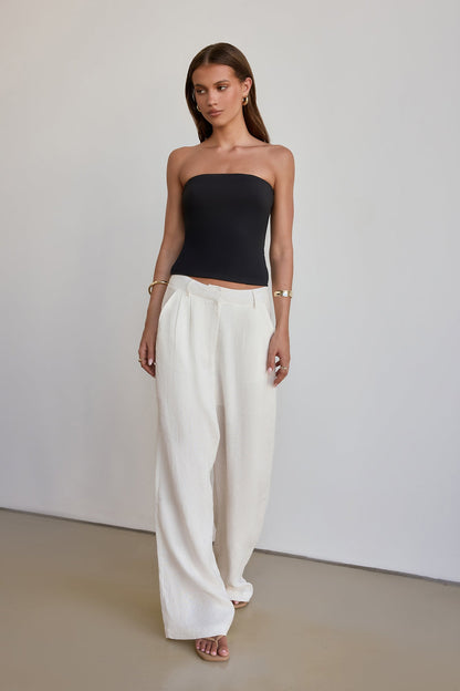 BASE Longline Strapless Bandeau Top Black