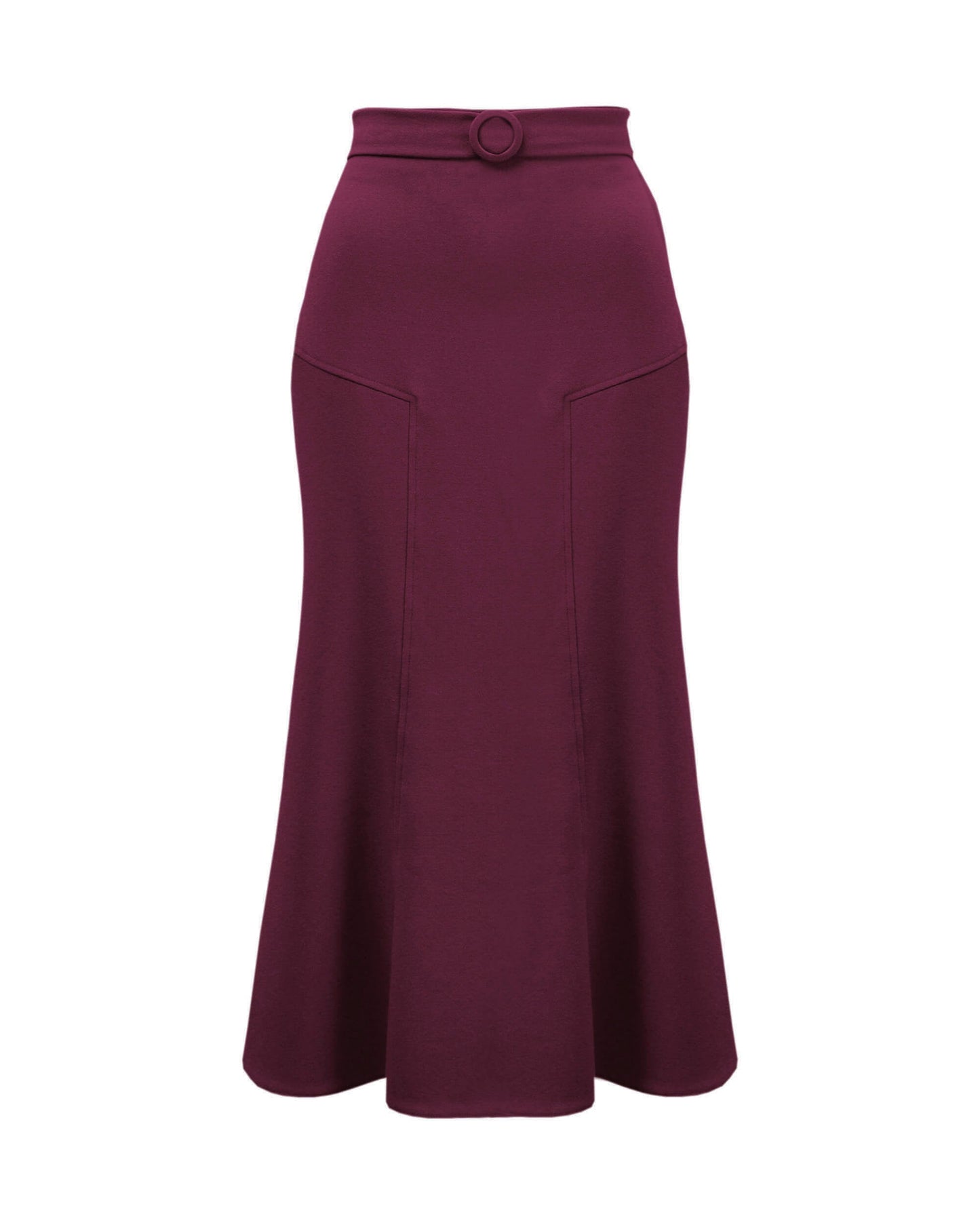 1930s Deco Panel Skirt - Aubergine