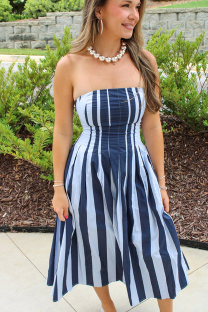 Blakely Strapless Midi Dress