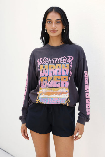 The Stacked L/S Tee Worn Black