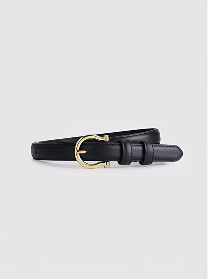 Women's Vintage Sophisticated Faux - Leather Horsebit Belt MDA0688H2I