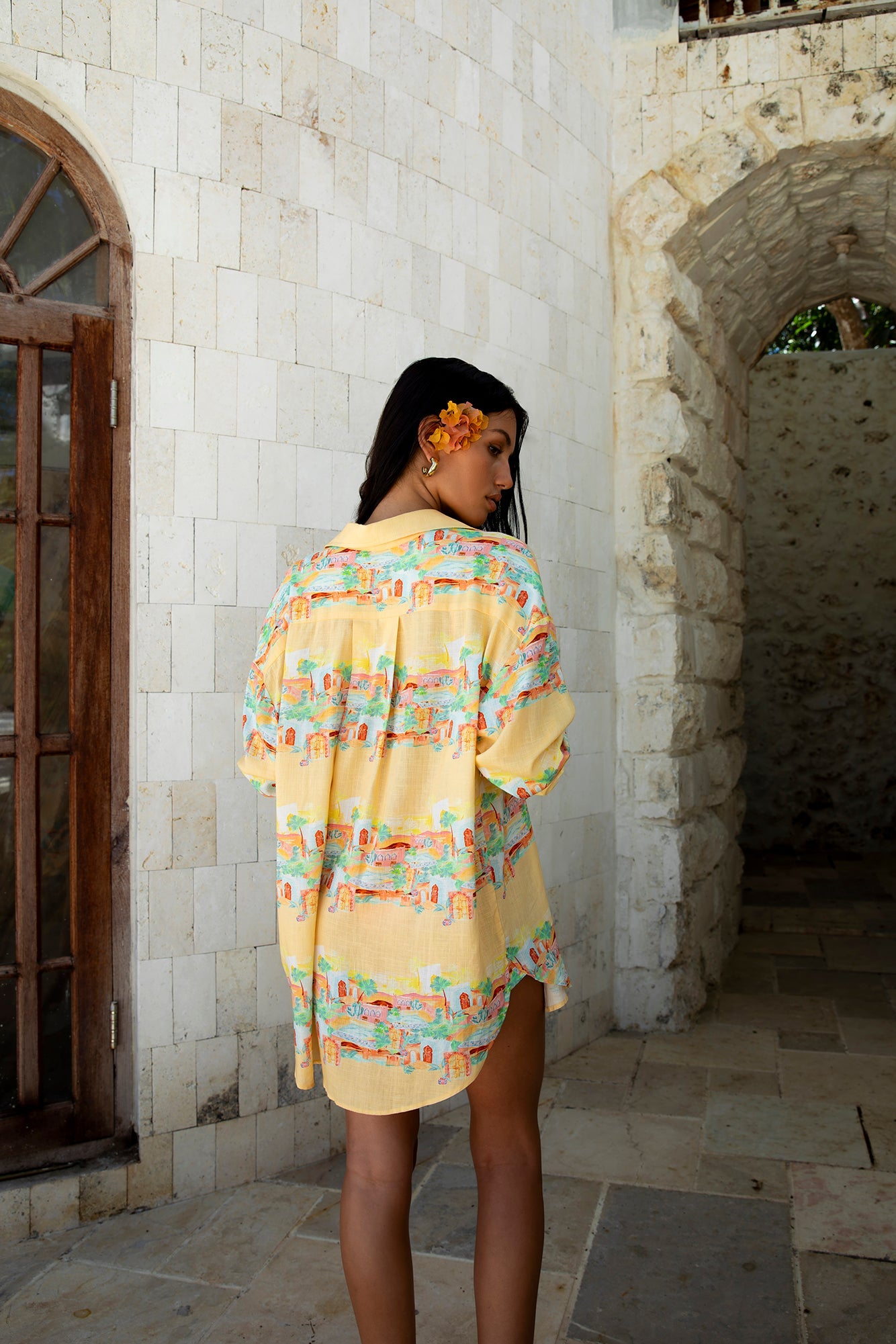 FORTUNATE ONE Venice Shirt Casablanca Print