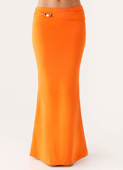 Mention Maxi Skirt - Orange