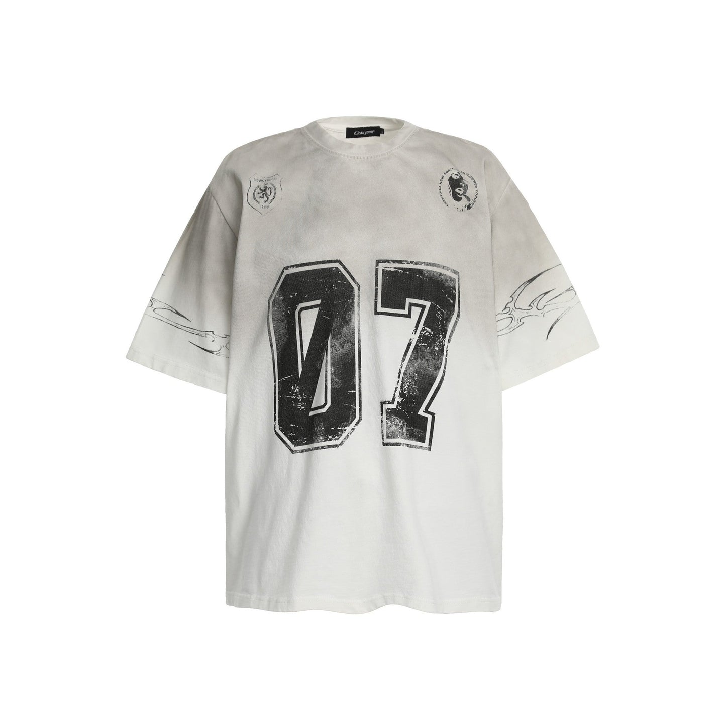 Street Mottled Print t-Shirt Hip-Hop Top
