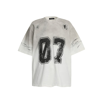Street Mottled Print t-Shirt Hip-Hop Top