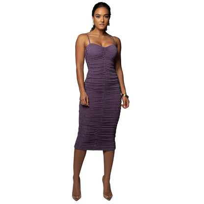 Sling Pleated Dress Tube Top