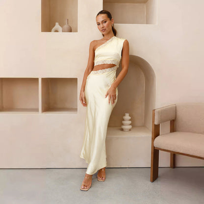 Sleeveless Dress Slim Fit Tube Top Strappy Midi Dress