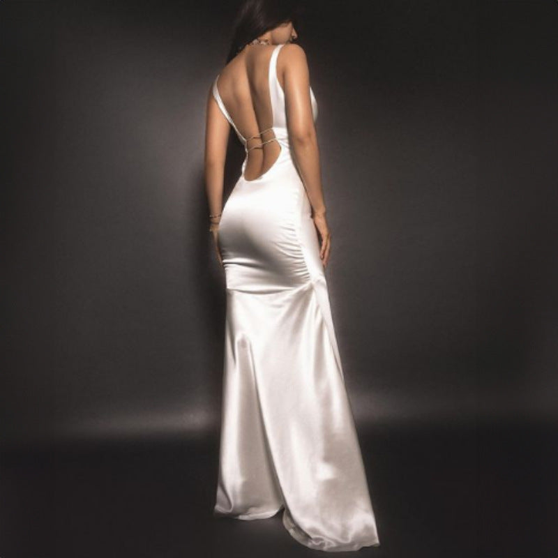 Tube Top Hip Tight Slimming Elegant Fishtail Strap Dress
