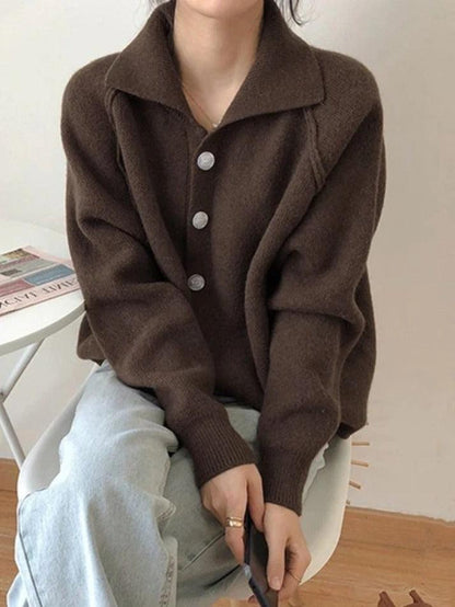 Vintage button front knitted sweater