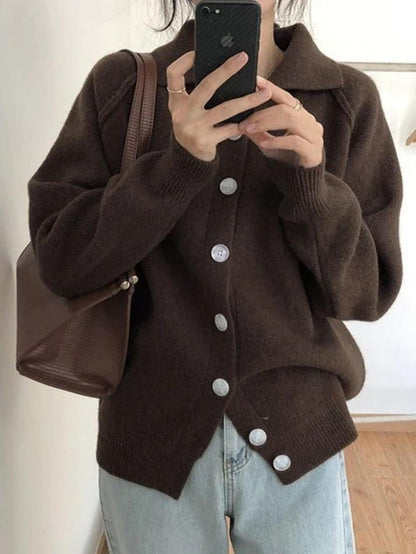 Vintage button front knitted sweater