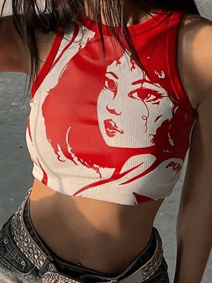 Punk Girl Cropped Tank Top