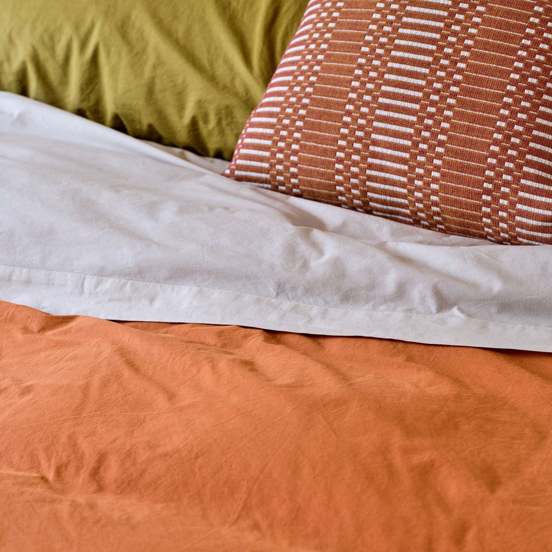 Percale Cotton Pillowcase in Isabela Beige (Set of 2)