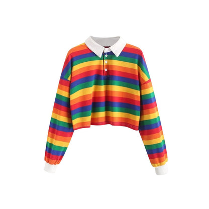 Rainbow Collared Top