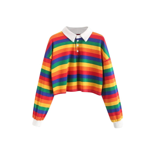 Rainbow Collared Top
