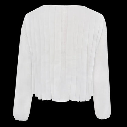 Patchwork Long Sleeve Lace-Up Top