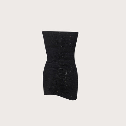 Tight Party Tube Top Short Dress Backless Dusting Powder Boning Corset Sweet Spicy off Shoulder Dress
