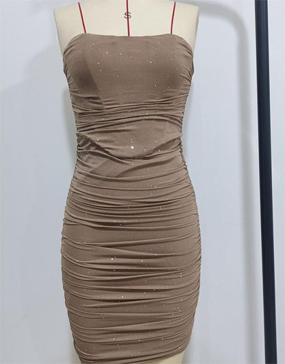 Tight Party Tube Top Short Dress Backless Dusting Powder Boning Corset Sweet Spicy off Shoulder Dress