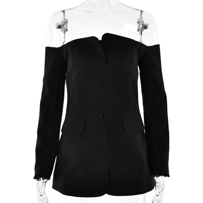 Tube Top Long Sleeve Dress Backless Slim Fit Hip Dress