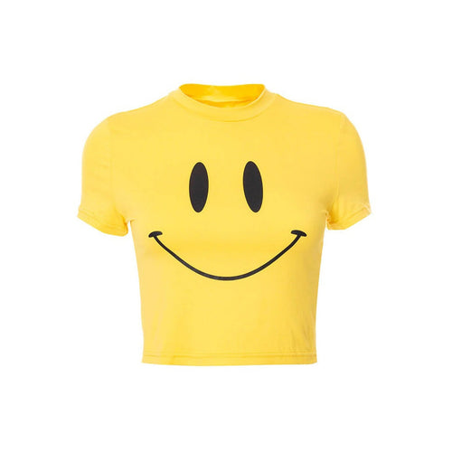 Smiley Face Crop Top