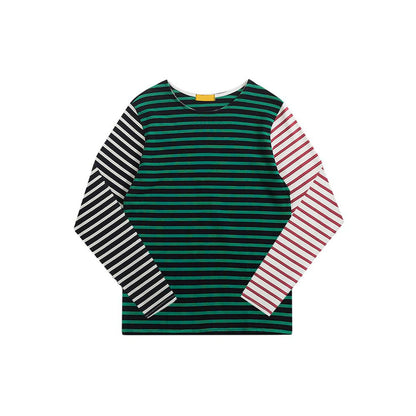 Striped Asymmetric Long Sleeve Top