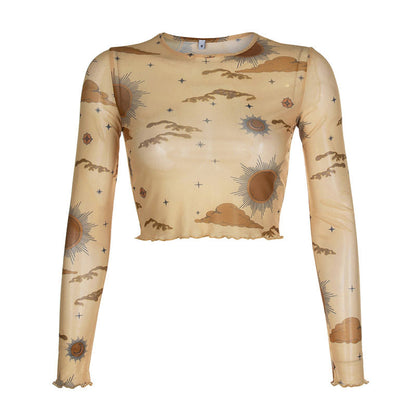 Sun & Moon Mesh Top