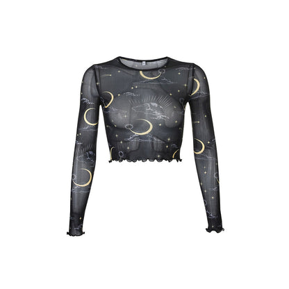 Sun & Moon Mesh Top