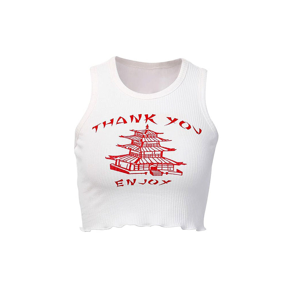 Thank You Ribbed Top