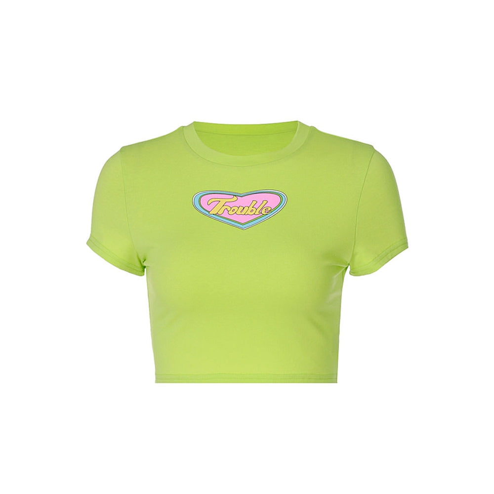 Trouble Crop Top in Green