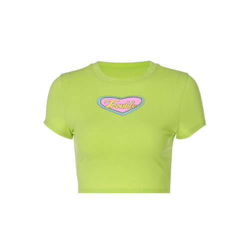 Trouble Crop Top in Green