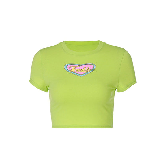 Trouble Crop Top in Green