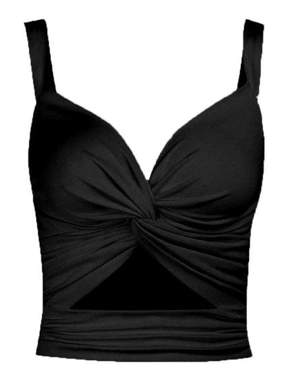 Twisted Cutout Crop Tank Top