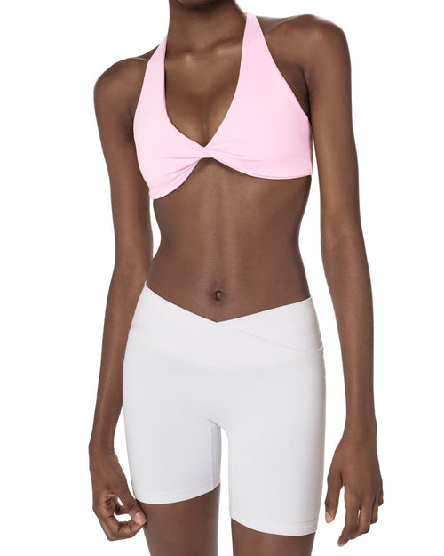 Mia Cross Sport Bra - Pink