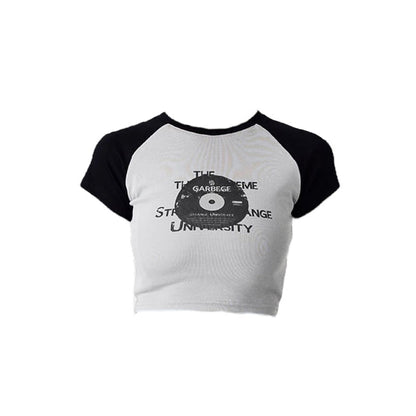 Vinyl Print Crop Top