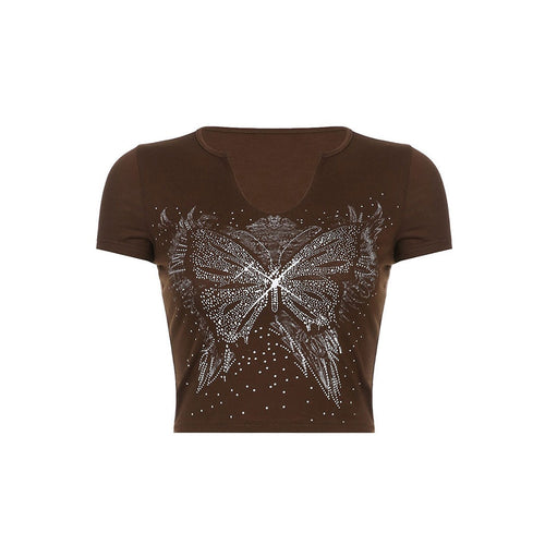 Y2K Butterfly Crop Top
