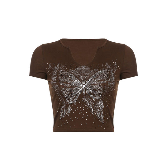 Y2K Butterfly Crop Top