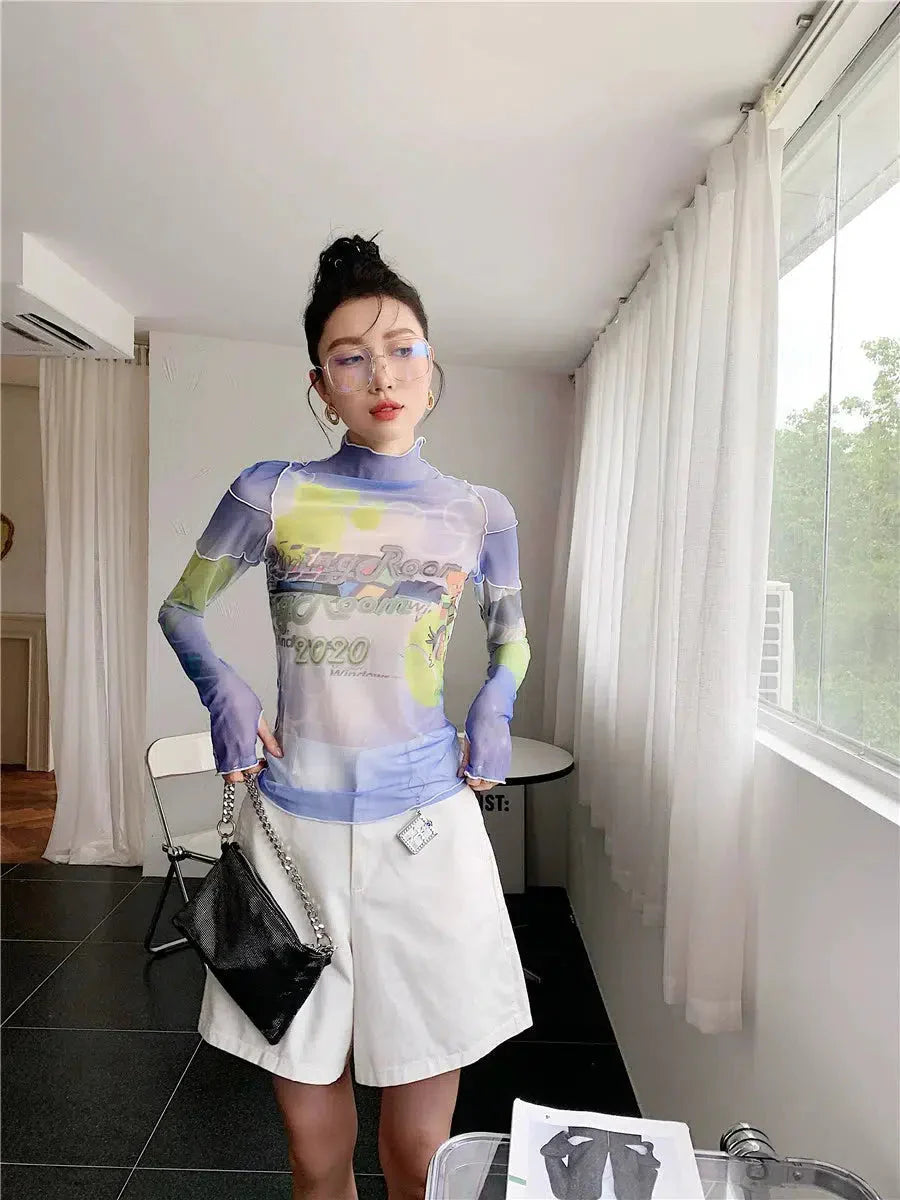 Y2K Minecraft Mesh Top