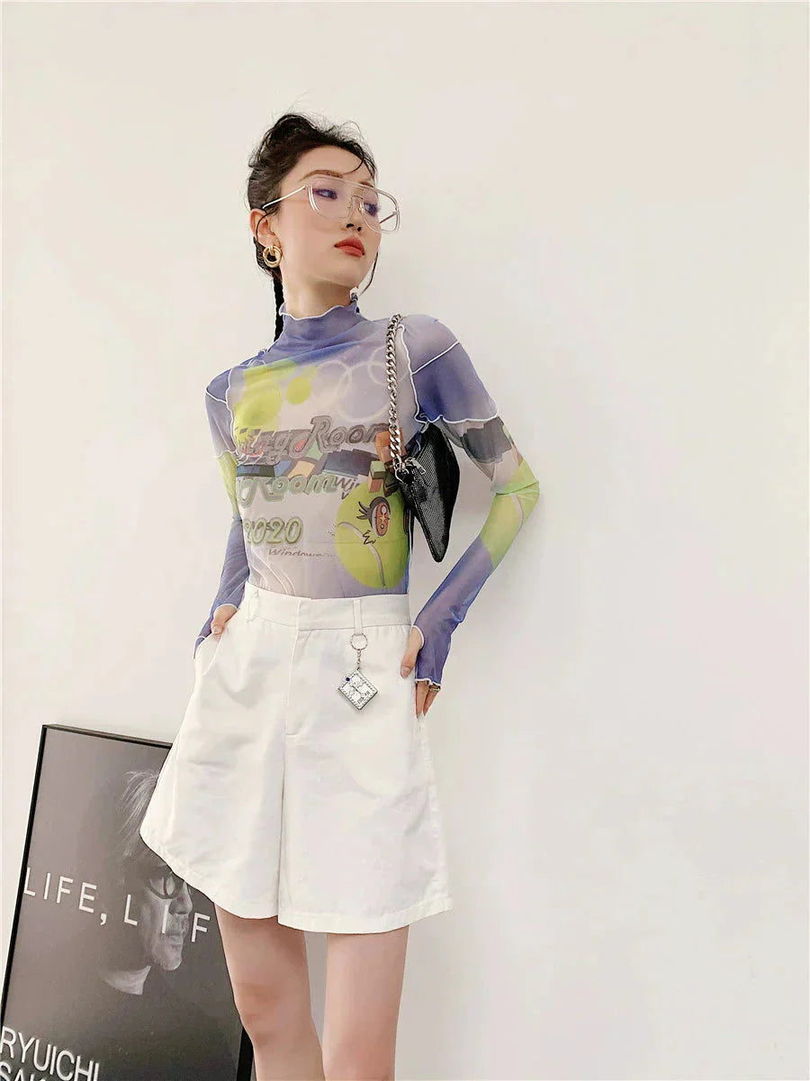 Y2K Minecraft Mesh Top