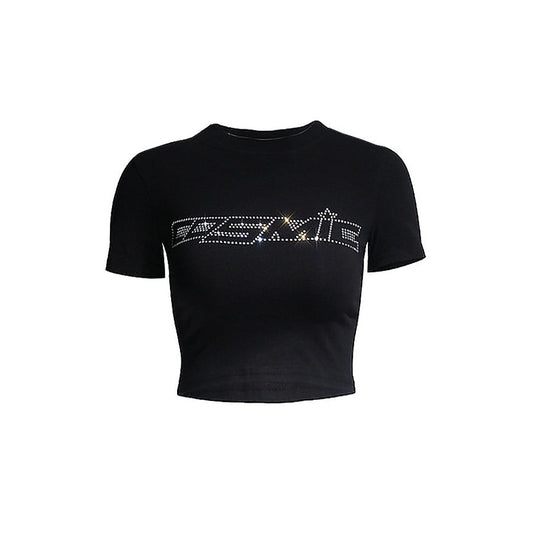 Y2K Rhinestone Cosmic Crop Top