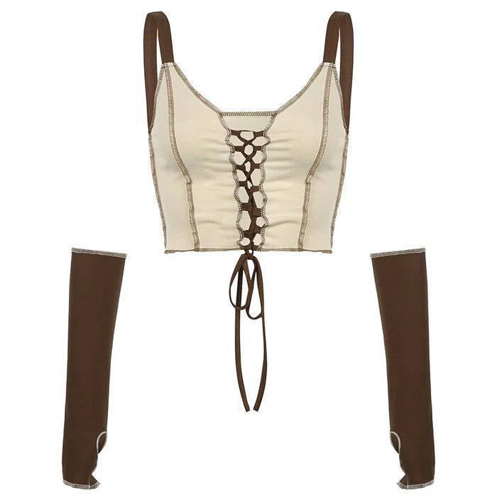 Young & Single Top & Arm Gloves Set