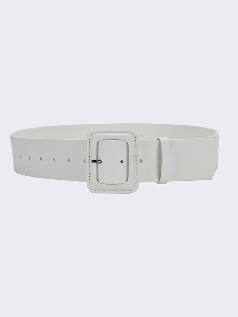Women's Fashion Imitation Leather Solid Color Square Belt MDA0155H9Y