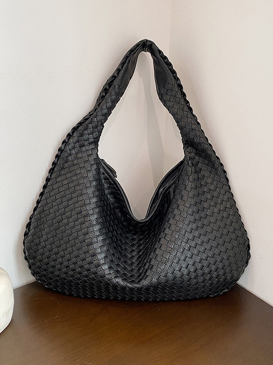 Women's Fashionable Leather Woven Bag MDA0844H2Y
