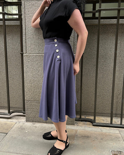 1940s Whirlaway Skirt - Steel